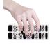 Zaubern gel4Home- UV wraps UV nail foils gel nail wraps semi cured gel nails (Zebra)