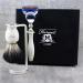 3 Pc Mens Shaving Kit 5 Edge Razor With Black Badger Hair Shaving Brush and Stand Perfect Set For Men