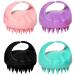 Buy Red & Yellow Silicone Scalp Massager Brush - Shampoo & Hair Spa Comb for Slimming Massage | International Shipping Available - Buy Online on GoSupps.com