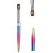 12# Acrylic Nail Brush,Acrylic Handle Professional Nail Art Powder Brush Manicure Tool ,Professional Nail Art Brush Manicure for Women,Nail Art Brush for DIY Home Salon Nail Art Manicure Tool (12# Colorful) mixed color