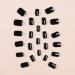 Justotry 24-Piece Black Press-On Nails | Glossy Short Square Artificial Fingernails with Adhesive | Long-Lasting Fake Nails for Women - Buy Online on GoSupps.com
