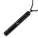 VIGLORY Stress and Anxiety Necklace, Mindful Breathing Necklace, Calming and Relaxation Tool, Meditation Stress Relief Gifts for Men and Women, Quit Smoking Aid (Black) Black 29 " Chain