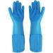 Rubber Dishwashing Gloves Extra Long Sleeves Cleaning Scrubber Gloves Waterproof Mittens 1Pair Blue. - Buy Online on GoSupps.com