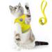 Supet cat dishes Breaking-safe cat linen with dishes for cats soft cats vest for kitten dogs chihuahua (l yellow) l (breast size: 38-43 cm) yellow