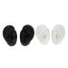 Silicone Ear Model Simulation Left Right Silicone Ear Model Reusable 2 Pair for Practice (Black and White)