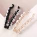 3-Piece Pearl Banana Clips Set | Rhinestone Hair Accessories for Women & Girls | Ideal for Thick & Fine Hair - Buy Online on GoSupps.com