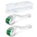 Zemolo 2Pcs Derma Roller 0.25mm&0.5mm Beard Roller Microneedling Roller with 540 Needles Micro-Needles Derma Roller for Men & Women Hair Skin Face and Body Wrinkles 0.25mm&0.5mm Green