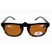 Sun protection clip on - with polarization - large rectangular - glass in brown