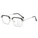 Progressive Multifocus Reading Glasses for Men Trendy Large Frame Blue Light Blocking Readers Anti Glare Glasses(Couleur:Silver Grandeur:1.5x)