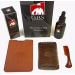 GBS Premium Quality Static Free Sandalwood Dual Comb for Shaping And Styling Unscented Beard Oil 7" Dressing Comb + Premium Leather Case Pack of 1 - Buy Online on GoSupps.com