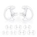 Zeadio Earmould Earpiece Earbud Earplug for Two-Way Radio Coil Tube Audio Kits (Clear, Pair of 8) 8 Pair