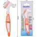 Chargenyang Denture Brush Dual Head Toothbrushes Hard Denture Cleaning Brush Denture Toothbrush Cleaning Brush False Teeth Brush Toothbrush(3PACK) - Buy Online on GoSupps.com