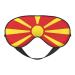 Flag of Northern Macedonia Soft Eye Mask Comfortable Sleep Mask for Side Sleepers Light Blocking Relaxing Pressure-Free Eyemask Black
