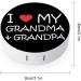 I Love My Grandpa And Grandma Round Case For Contact Lens Kit Storage Box with Mirror Printed - Buy Online on GoSupps.com