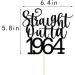 Sodasos Black Glitter Straight Outta 1964 Cake Topper Happy 60th Birthday Cake Topper 60 and Fabulous 60th Wedding/Anniversary Party Sign Decorations (black Straight Outta 1964) - Buy Online on GoSupps.com