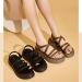 Orthopedic Bunion Corrector Sandals for Women - Summer Platform Shoes Breathable Casual Beach Travel - Black 7.5 - Buy Online on GoSupps.com