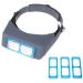 Dental Loupes Double Lens Headband Magnifying Glass Head-Mounted Binocular Magnifier 1.5X 2X 2.5X 3.5X Optical Headset Magnifying Visor Reading Magnifier Jeweler Loupe with 4 Lens for Electronics