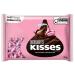 HERSHEY'S KISSES Milk Chocolate Candy Pink Foils Candy for Baby Showers Gender Reveals Holiday Candy Christmas Candy Stocking Stuffers 415g