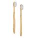 SEVENHEAD 2 PCS Bamboo Toothbrushes Soft Bristles Wooden Toothbrushes for Adult  Natural Biodegradable BPA Free Eco Friendly Toothbrushes White 2 White - Adults