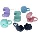 6 Pack Pacifier Cover - Food Grade PP Holder in 6 Colors for Baby Pacifiers & Snacks | International Shipping - Buy Online on GoSupps.com