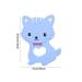 Buy Blue Silicone Cartoon Animal Cat Teething Ring - Perfect Pacifier for 3-18 Months Infants | Ideal Baby Shower Gift - Buy Online on GoSupps.com