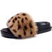 Sliders for Women Fur Slippers Warm Comfortable Soft for Women Slides Flip Flop Indoor Furry Home Slippers Fluffy Sandals Winter Plush Shoes for Indoor Outdoor Fashion Sandals (B 25CM) (A 25.5CM) - Buy Online on GoSupps.com