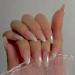 Glitter Ombre Pink Press on Almond Nails - 24 Pcs Medium Acrylic Fake Nails for Women | Stylish Glue-On Short Stiletto Tips - Buy Online on GoSupps.com