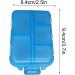 Travel Pill Organizer Box - Foldable Personal Daily Pill Case with 10 Grids Travel Pill Holder for Vitaming Fish Oils Blue - Buy Online on GoSupps.com