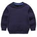 Taigood Kids Jumper for Boys Cotton Sweatshirt Long Sleeve T Shirts Pullover Autumn Winter Age 1-7 Years 4-5 Years Navy Blue
