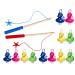 Duck fishing with 12 colorful ducks + 2 wooden fishing rods