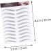  Didiseaon Didiseaon 9 Sheets Waterproof Eyebrow Stickers Black Eyebrow Grooming Stickers Black Postage Paper 3D Simple Transfer Stickers - Buy Online on GoSupps.com