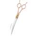 Dream Reach 7 Inches Professional Pet Grooming Curved Scissors 440C Japanese Steel Straight & Curved & Thinning & Chunker Shears/Scissors for Dog Cat and More Pets (7 inch-Curved Scissors)