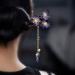 Chinese Hair Sticks Chinese Hair Accessories Chinese Flower Hair Chopstick with Tassel Chinese Hair Pins Hair Sticks Wooden Hair pin