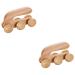 Gleavi 2st Roller massage device Wood roller massage device Massage ball roll Massage tab made of wood acupressure roller muscle massage roller roller massage device for the body calf roller wood deep