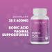 Seroflora Boric Acid Vaginal Suppositories 600mg - 28 Capsules for Vaginal Health pH Balance & Odor Control - Buy Online on GoSupps.com