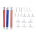 Healeved 3sets Nail Art Drill Pen Nail Decoration Nail Art Equipment Diamond+painting Nail Gems Picker Nail Tool Kit Nail Drill Pen Nail Stamping Tool Nail Set Aluminum Alloy 5d Painless