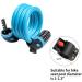 4ft Coiled Bike Cable Lock with Mounting Bracket - Resettable Combination, 1/2 Inch Diameter (Blue) - Buy Online on GoSupps.com
