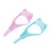 U-K 3in1 Mascara Shield Guard Eyelash Brush Curler Guide Applicator Comb Makeup Tool Random Color