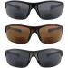 Hyyiyun 3 Pairs Bifocal Reading Sunglasses 2.0x for Men and Women - Wrap Around Outdoor Reader Glasses in Black, Grey, and Tortoise - Buy Online on GoSupps.com