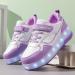 Adjustable LED Roller Skates for Kids - Purple Retractable Sneakers with Wheels | Boys & Girls Outdoor Sports - Buy Online on GoSupps.com
