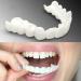 Giural 2 pairs cosmetic teeth smile veneers snap -in teeth - instant perfect snap on veneers false teeth (work for top and bottom) - perfect braces to use white teeth nice and neat