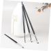 IWOWHERO 4pcs Eye Shadow Brush Set Eyeshadow Brush Fine Precision Eyeliner Brush Black Wooden Handle - Buy Online on GoSupps.com