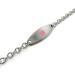 Customized Women's Diabetes Type I Medical Bracelet | Pre-Engraved Steel Mini O-Link | Wallet Card Included - Pink - Buy Online on GoSupps.com