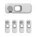 5 PCS Cupboard Locks for Children Self-Adhesive Child Locks for Kitchen Cupboards Fridge Lock Suitable for Double Door Refrigerators Cabinets Drawers (Grey)