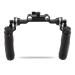 CAMVATE Leather Handle 15mm Rod Shoulder Mount Rig with Rosette Standard Accessory for DSLR(Black,M6 Thread,31.8 mm) - 1471