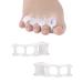 2PC Toe Spacers Toe Separators with 3 Holes for Women Men Toes Corrector Toe alignment Silicone Toe Spreaders Toe Straightener for Bunion Hammertoe Curled Toes(M Women Shoe Size 9-12.5 Men: 7-11)