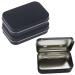 AKOAK 3 Pcs 3.7 x 2.4 x 0.8 Inches Black Rectangular Empty Hinged Tins Box Containers for First Aid Kit Survival Kits Storage Herbs Pills Crafts and More