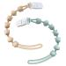 BABYSUN Pacifier Clip for Boys Baby Girls 2 in 1 Silicone Pacifier Holder Clips and Teething Binky Clips with One Piece Design  Gift for Baby Shower  Birthday and Christmas Style A