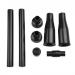 FUBESK 8pcs Plastic Garden Fountain Pump Waterfall Head Set Black Home Multi-functional Garden Fountain Plastic Nozzle Head