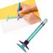 HONEYSEW 5-in-1 Sliding Gauge Measuring Sewing Ruler Tool for Sewing,Crafting, Marking Button Holes,Hem Gauge, Circle Compass, T Gauge Blue 1pc sliding gauge blue